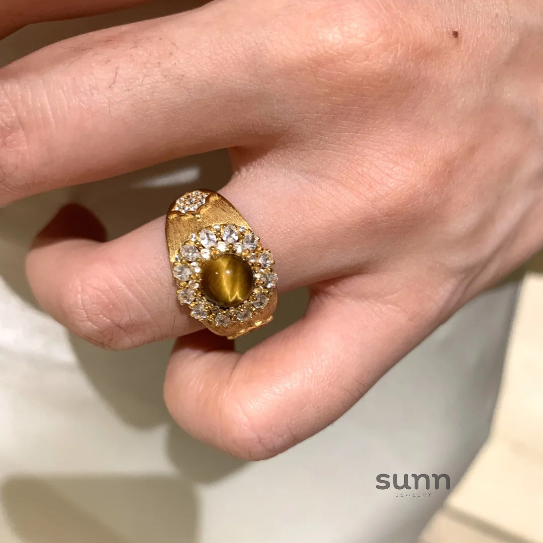 Quetzalli Maillard Tiger Eye Ring [H7S1402I]