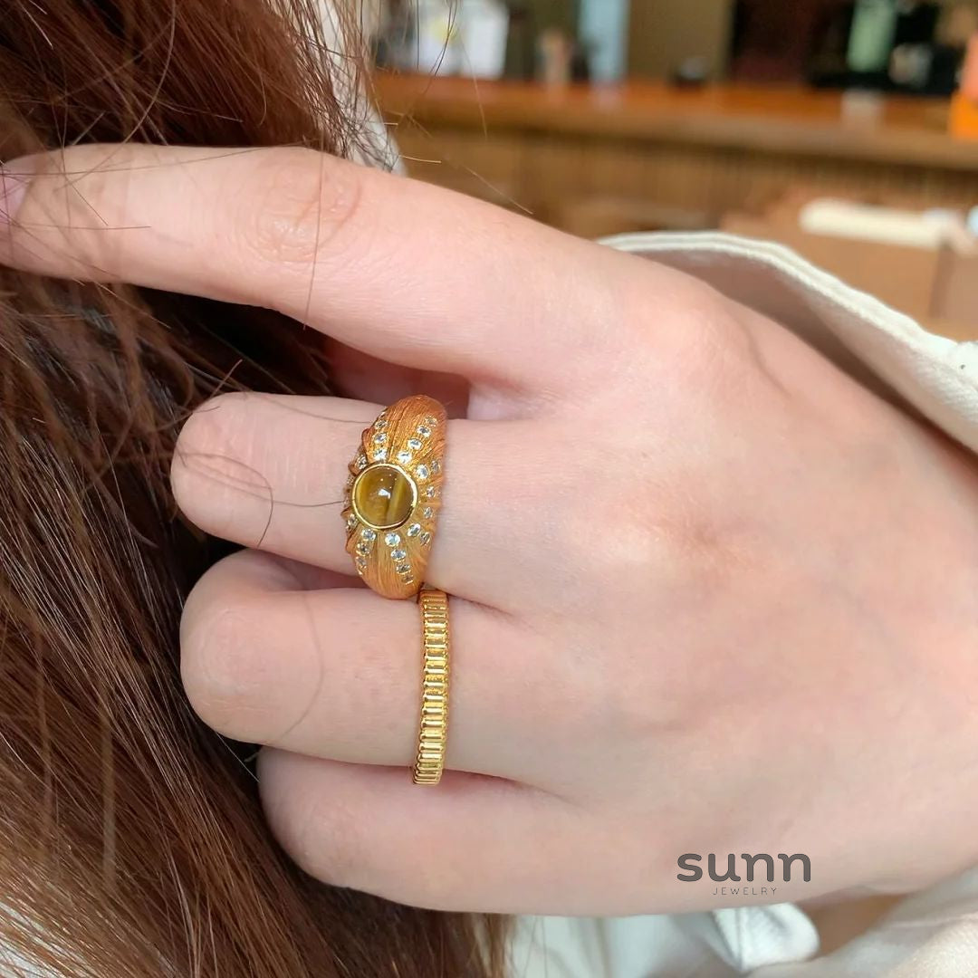 Quetzalli Maillard Tiger Eye Ring [DHV8FSG4]