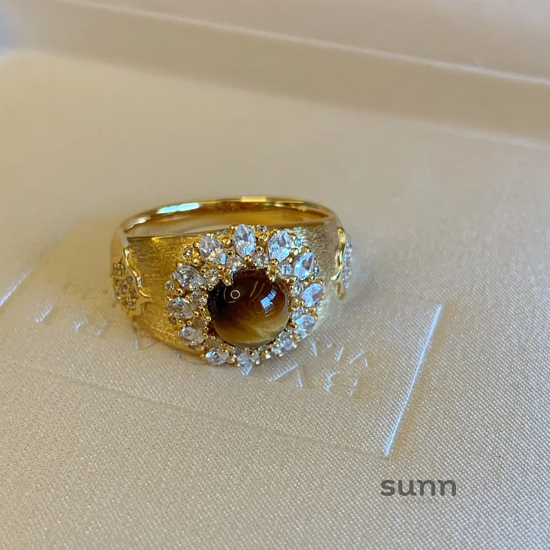 Quetzalli Maillard Tiger Eye Ring [088AQK5A]