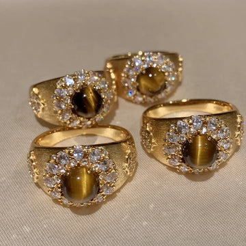 Quetzalli Maillard Tiger Eye Ring [0V8G6NS5]