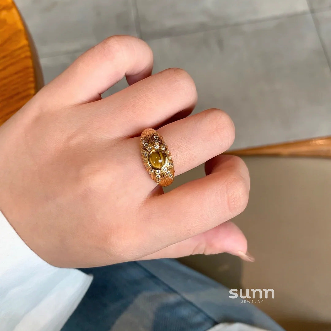 Quetzalli Maillard Tiger Eye Ring [7O87F2H1]