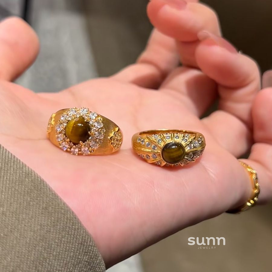 Quetzalli Maillard Tiger Eye Ring [0V8G6NS5]