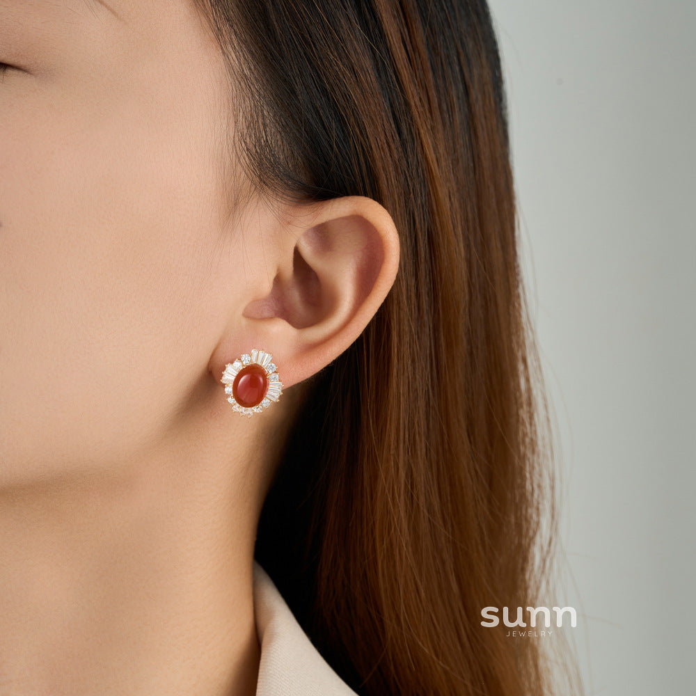 Quetzalli Retro Zircon Earrings [YHSOA5VC]