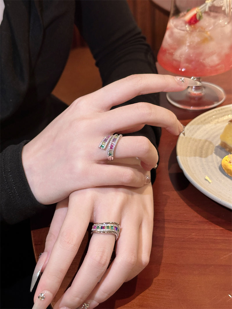 Quincy Rainbow Zircon Ring [CWGG0IHG]