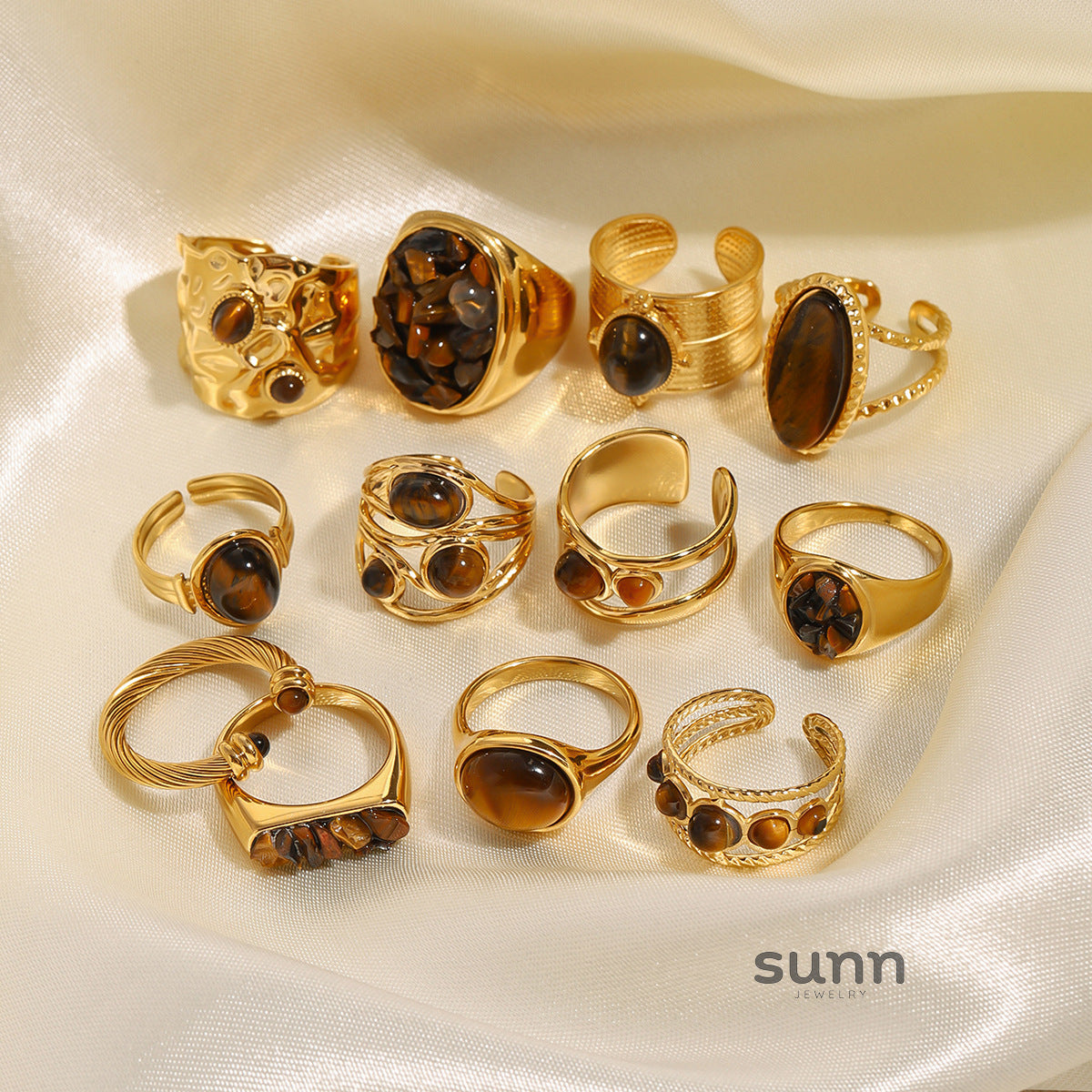 Quinley Chunky Gemstone Ring [N6DO0W9A]