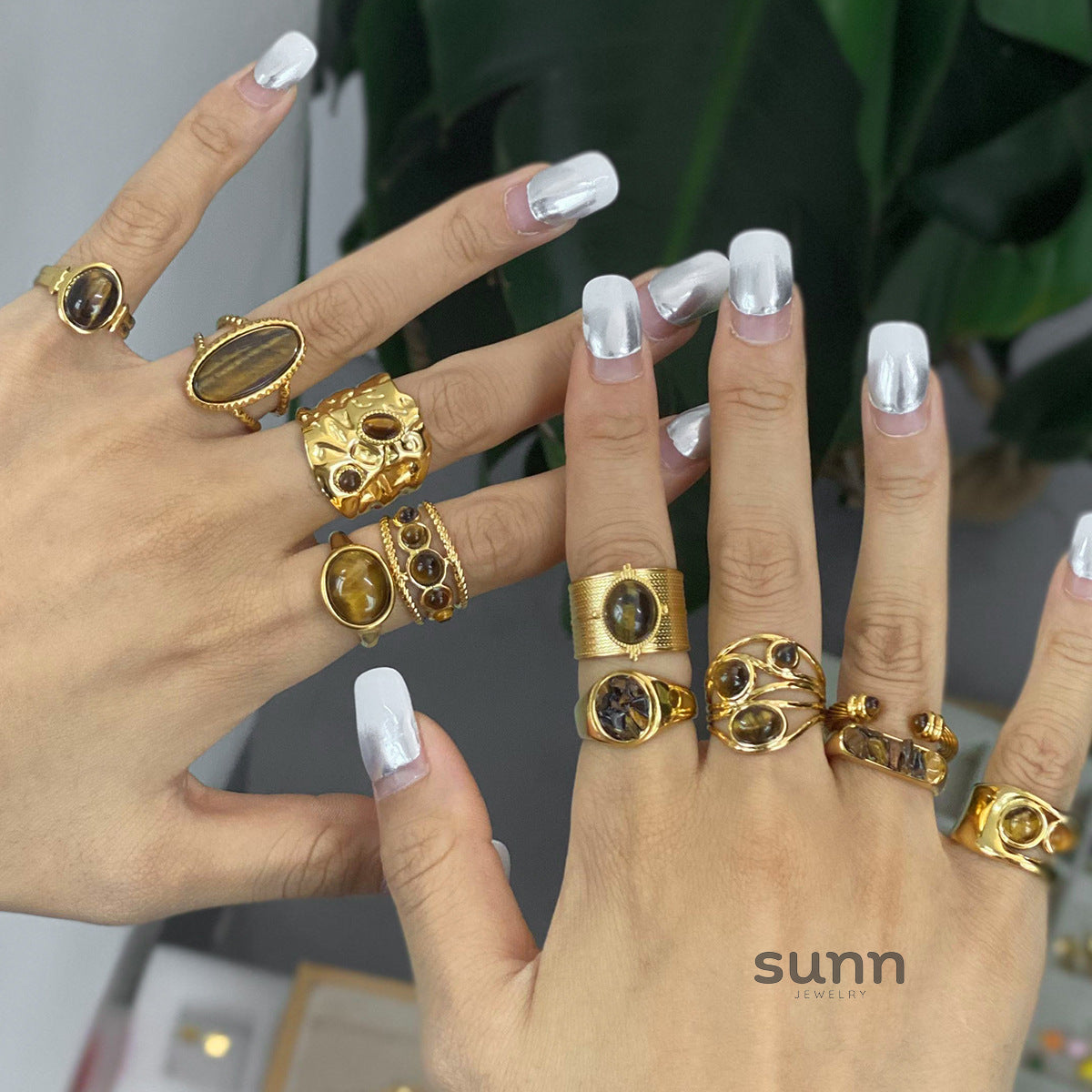 Quinley Chunky Gemstone Ring [24ERBTKF]