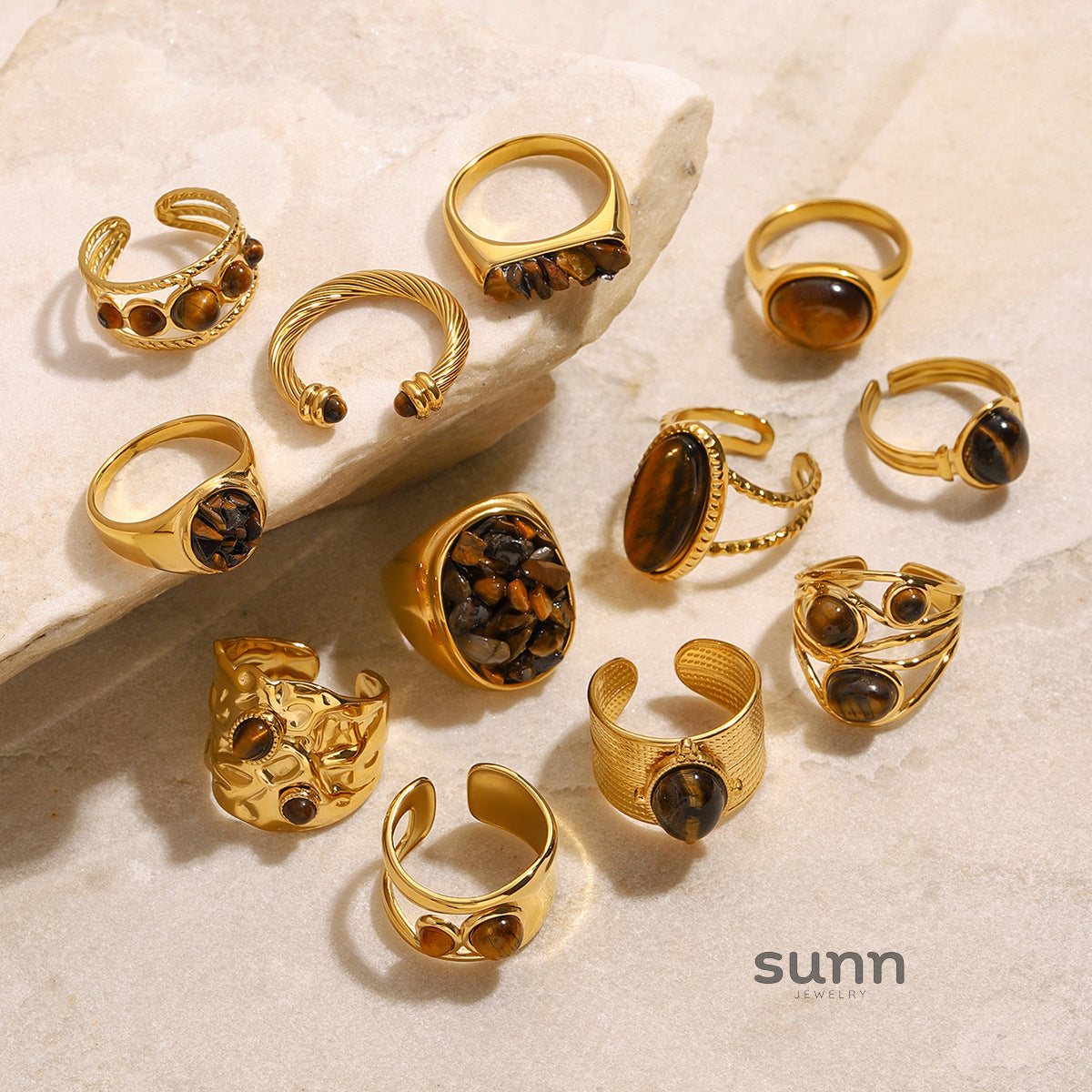 Quinley Chunky Gemstone Ring [HYMQOUHQ]