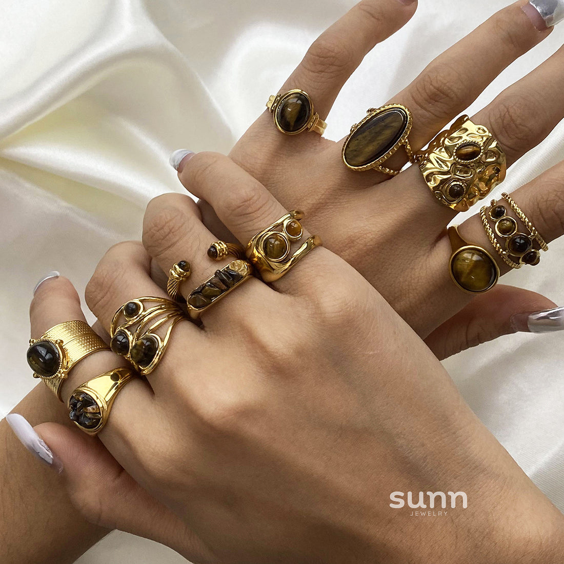 Quinley Chunky Gemstone Ring [M3M68ZH6]