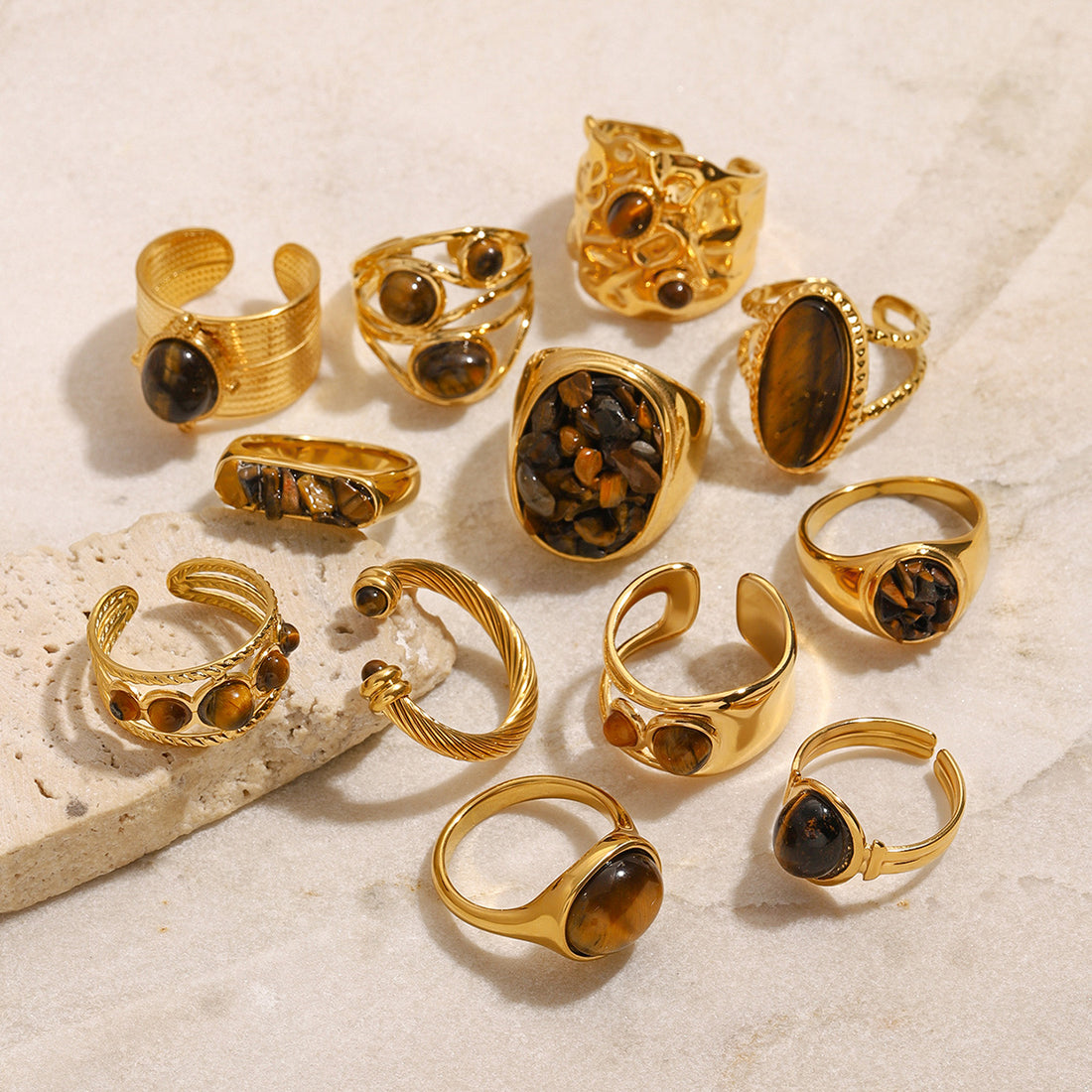 Quinley Chunky Gemstone Ring [M3M68ZH6]