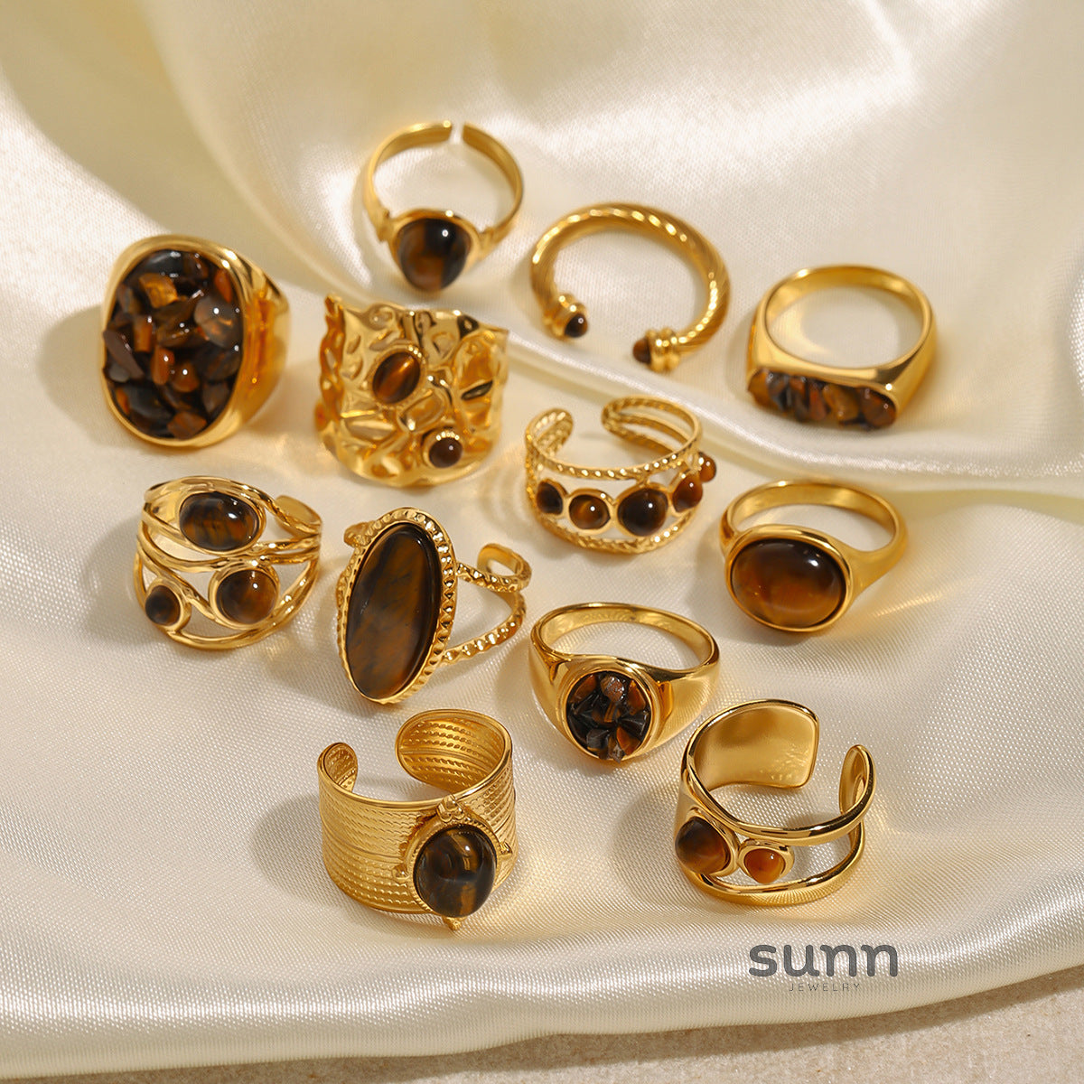 Quinley Chunky Gemstone Ring [L4RH5K6J]