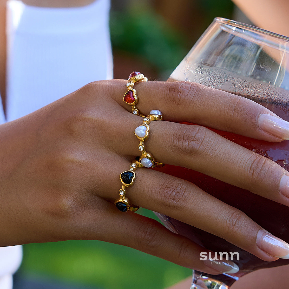 Quinley Crystal Ring Set [OKDH8RH4]