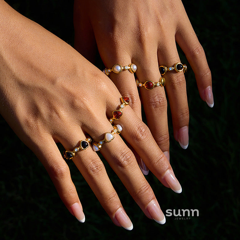 Quinley Crystal Ring Set [TMX6ZET2]