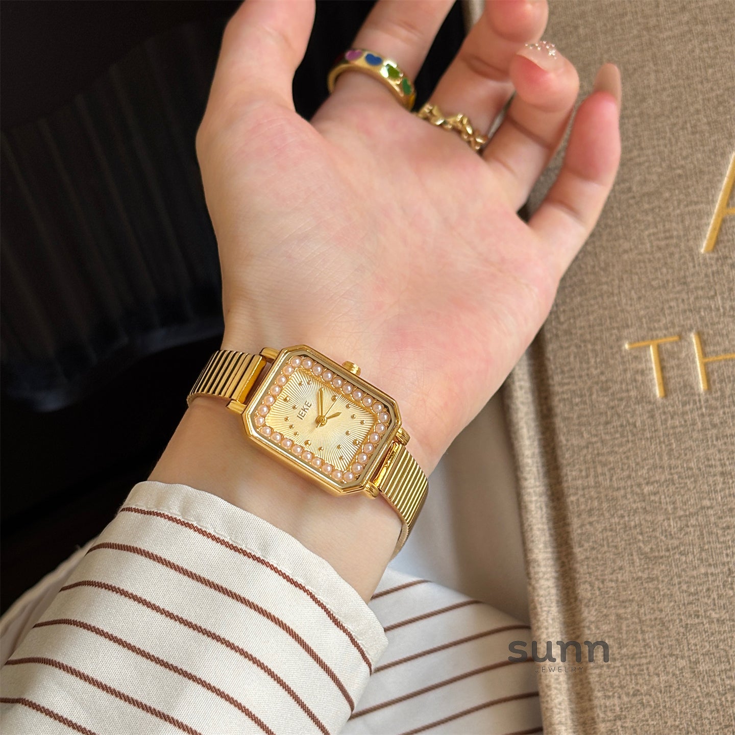 Quinley Pearl Square Watch [6LE8YLCT]
