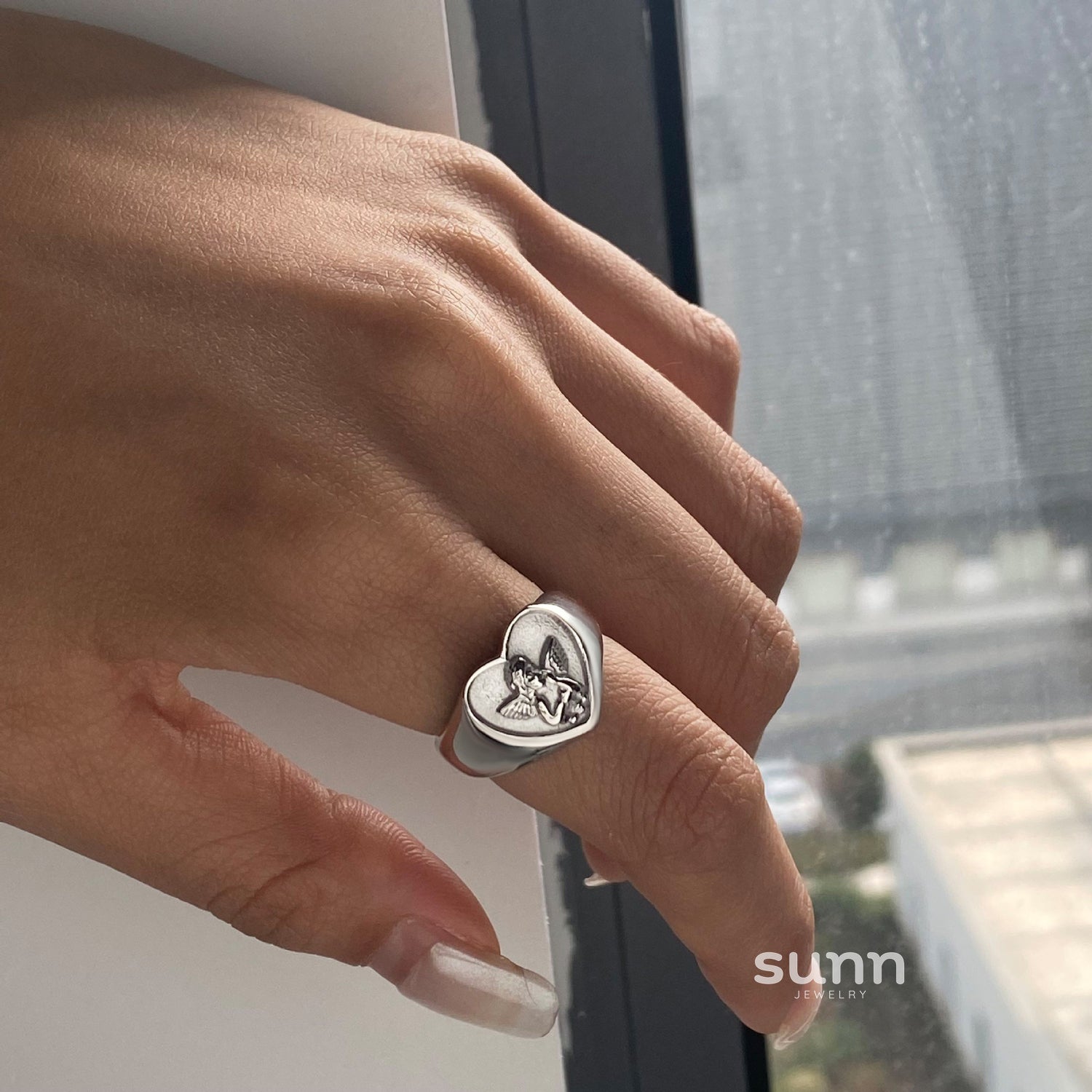 Rachael Sleek Titanium Ring [QLK92HWH]
