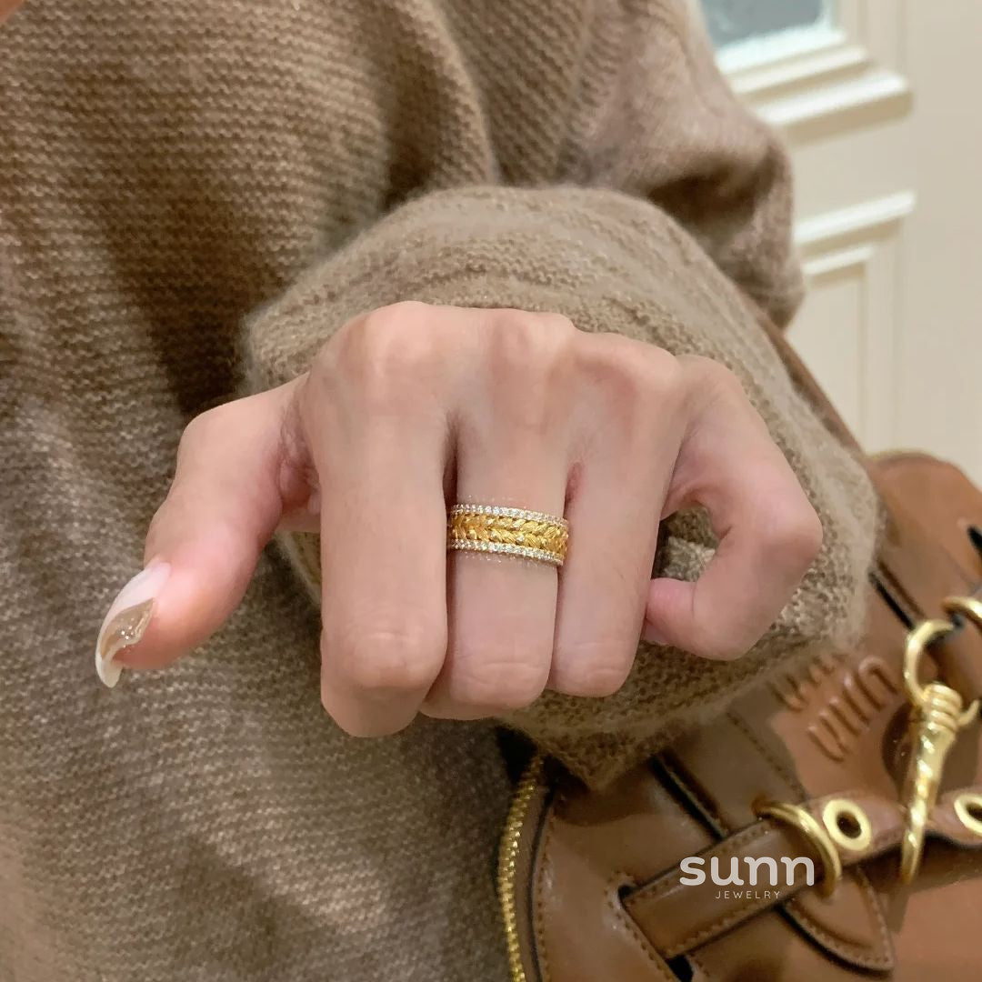 Rachael Sparkle Wheat Ring [OOJWQG17]