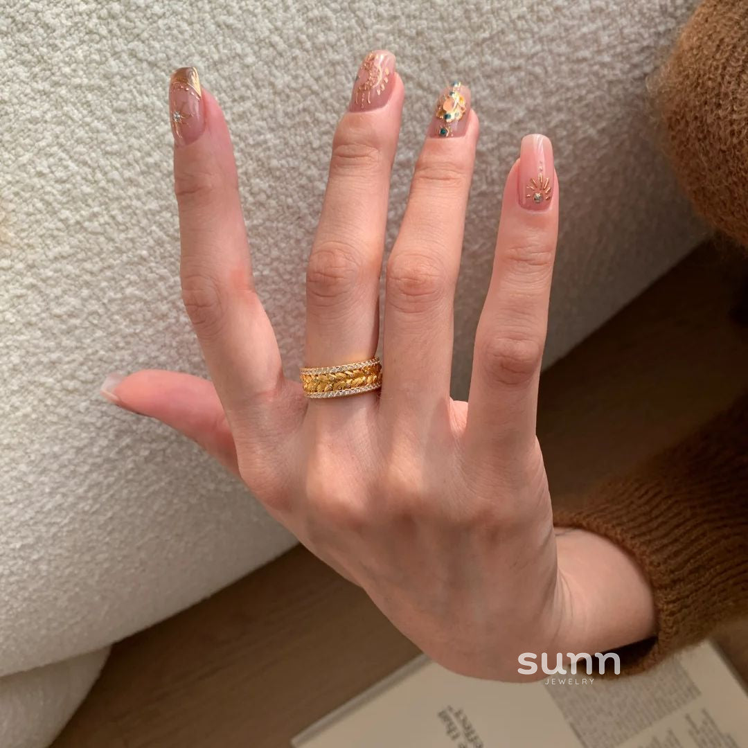 Rachael Sparkle Wheat Ring [Y8DK5K0C]
