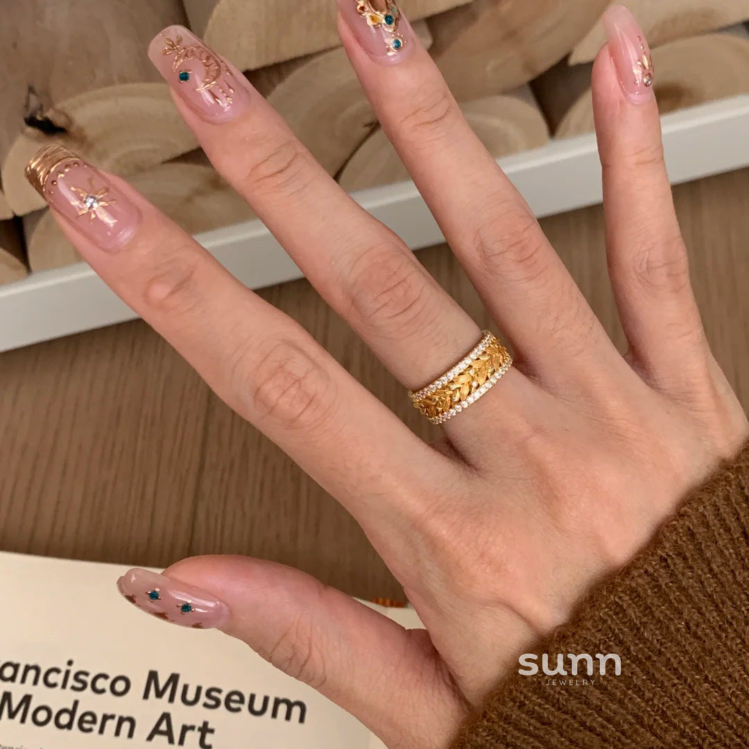 Rachael Sparkle Wheat Ring [PG4Z4NE1]