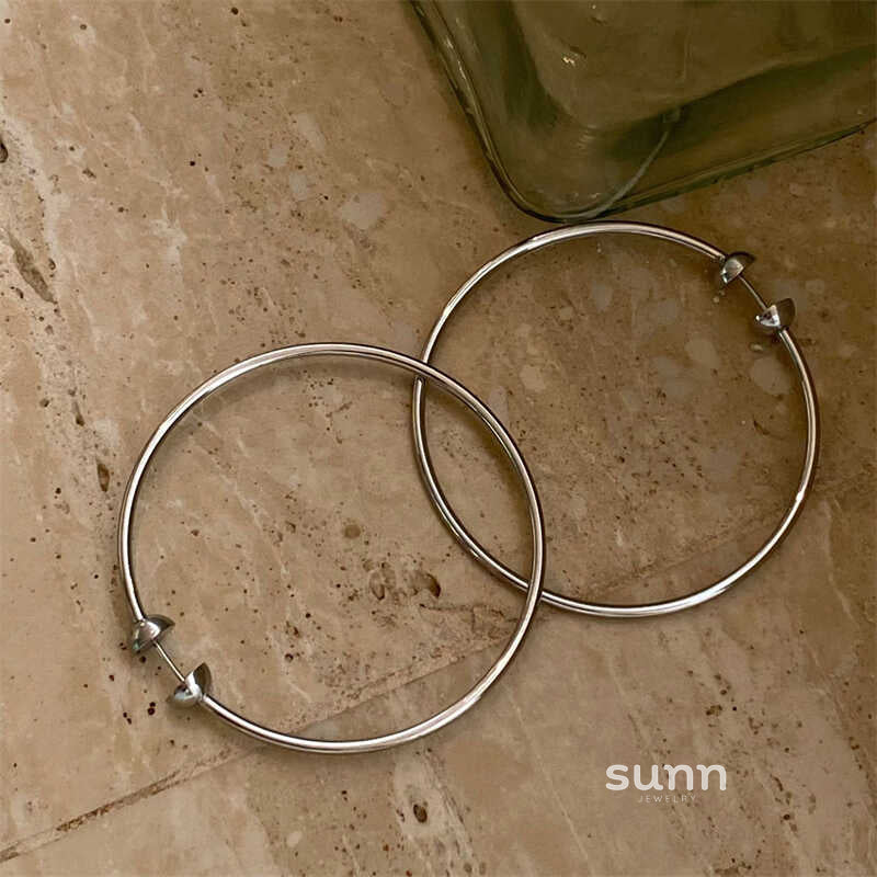 Raeann Titanium Hoop Earrings [ANU45S10]
