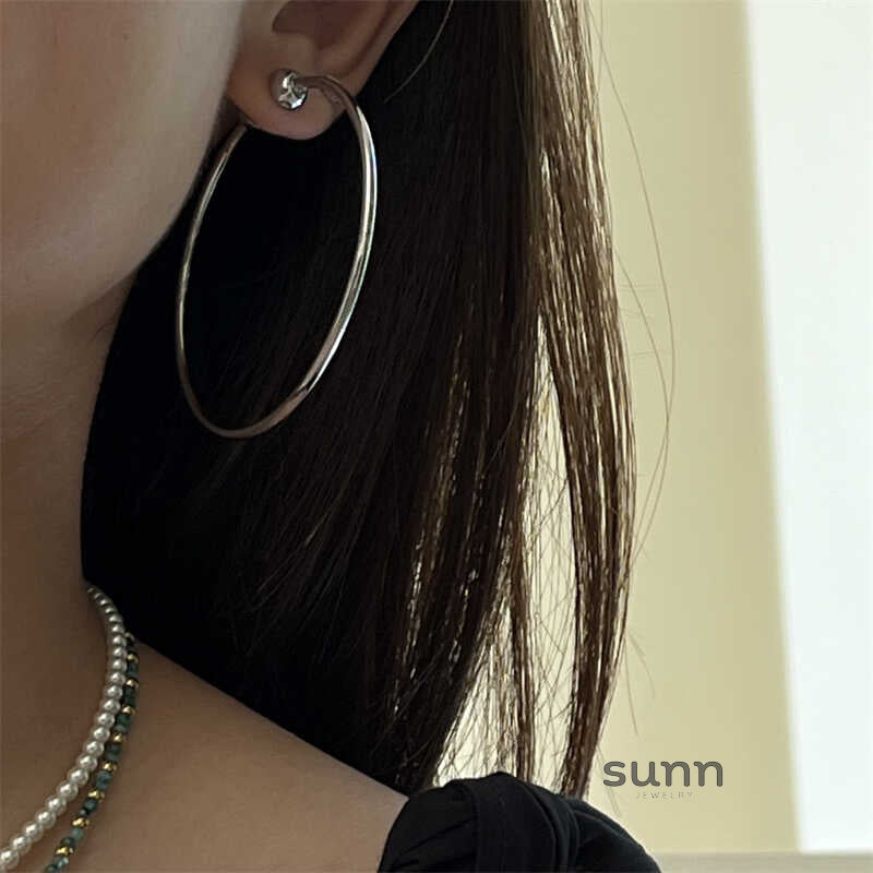 Raeann Titanium Hoop Earrings [W1C9YZIA]