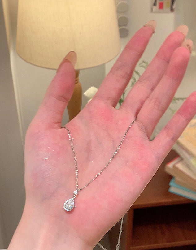 Raeleigh Silver Teardrop Necklace [C5TOCVC1]