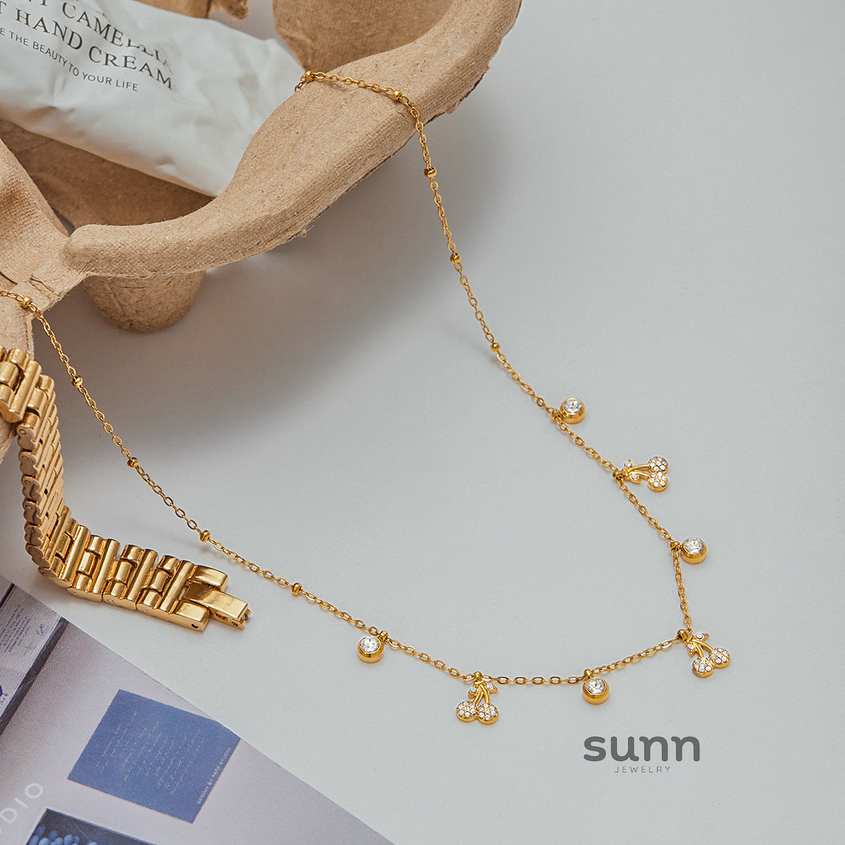 Raena Cherry Pendant Necklace [P29LPJOG]