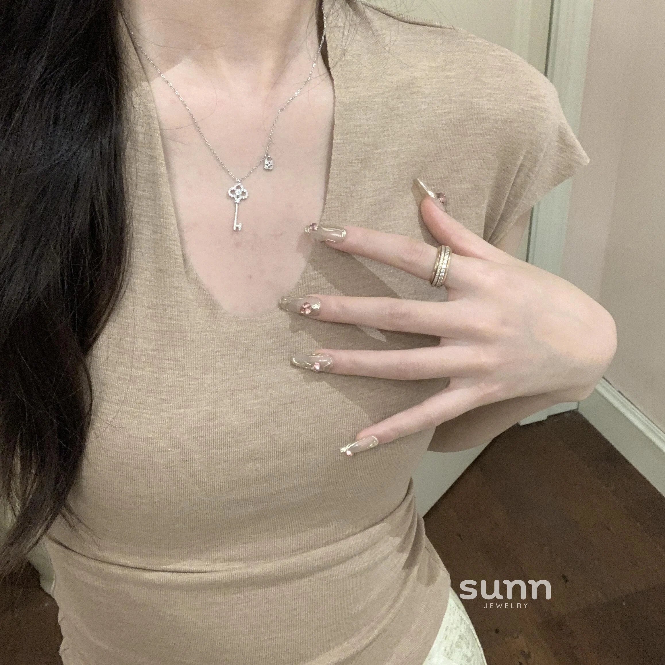 Rafaella Radiant Key Lock Necklace