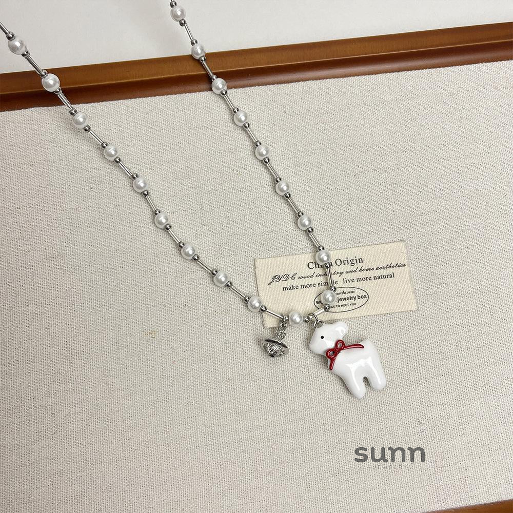 Raghad Deer Pearl Necklace [LQA0KRDL]