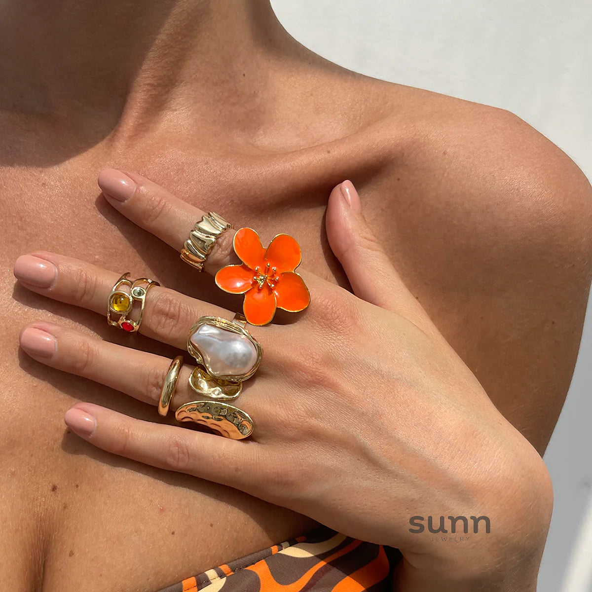Rahma Baroque Pearl Ring Set