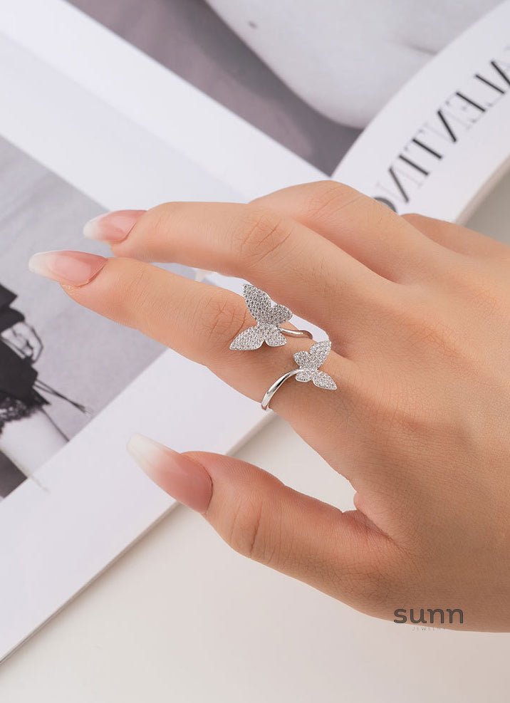 Railynn Zirconia Butterfly Ring [O8CJSUWZ]