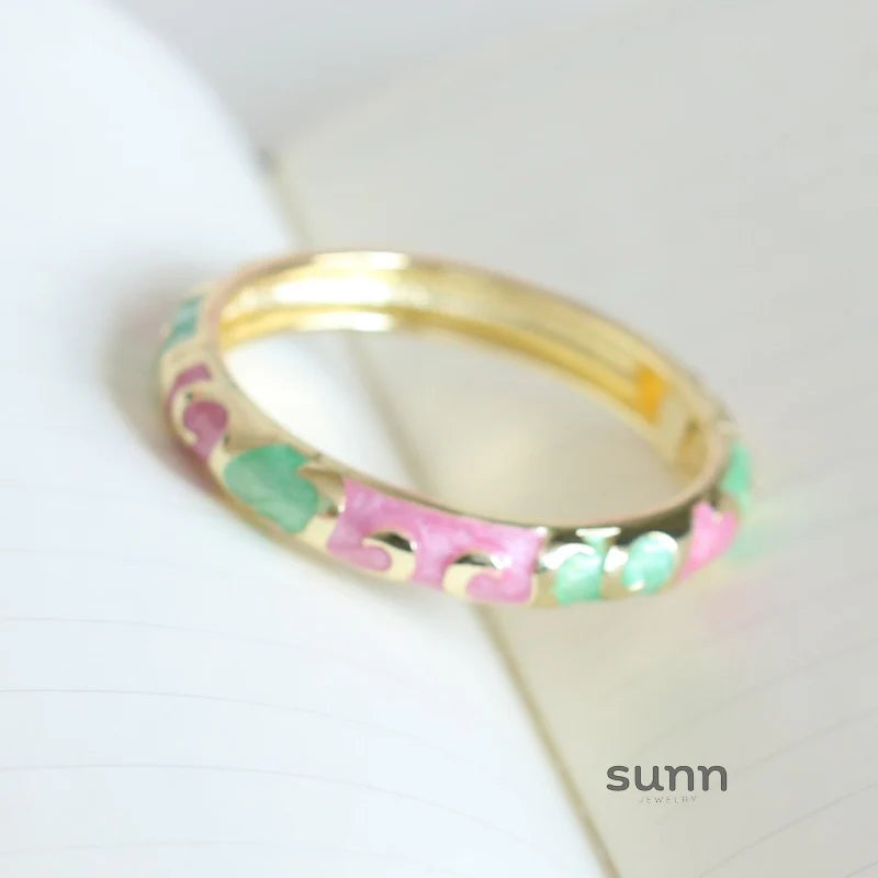 Raleigh Floral Enamel Bracelet