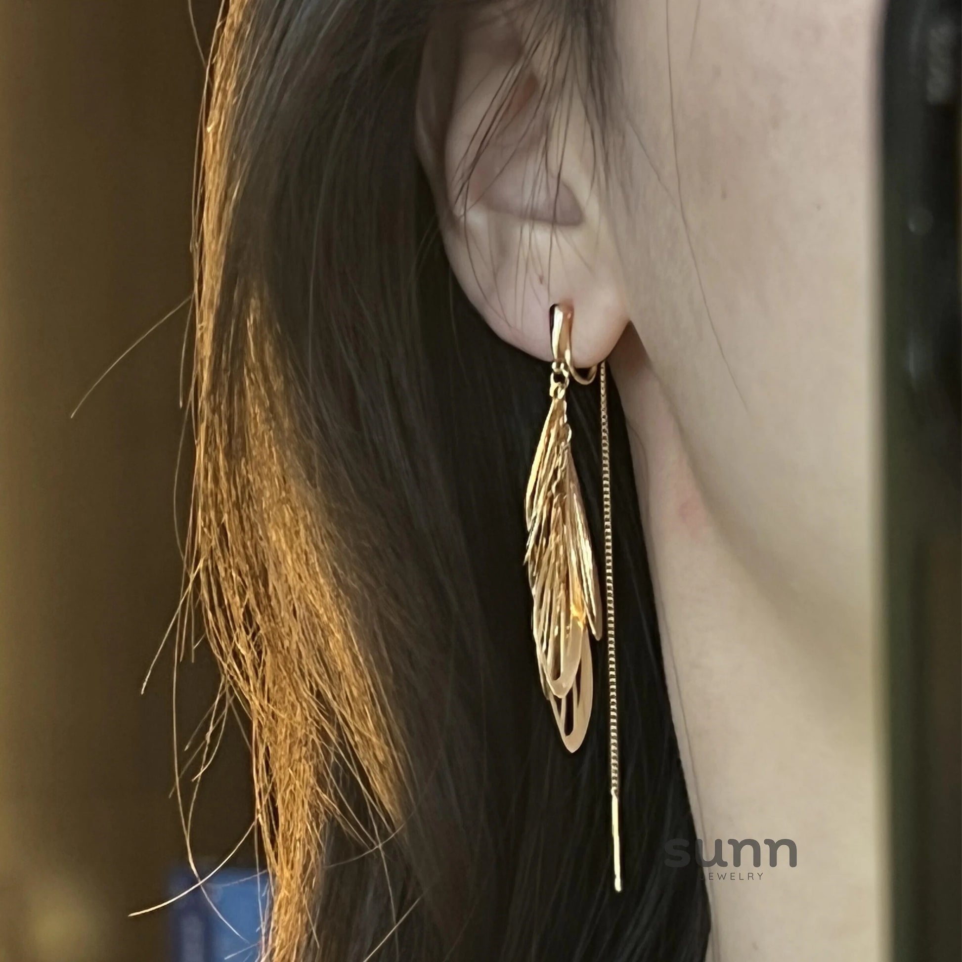 Ramiah Golden Wing Tassel Earrings