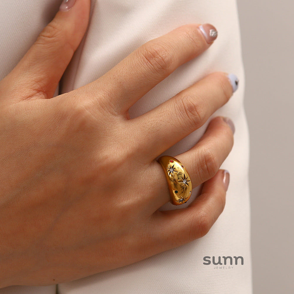 Raneem Six-Pointed Star Zircon Ring [UR3KZ84S]