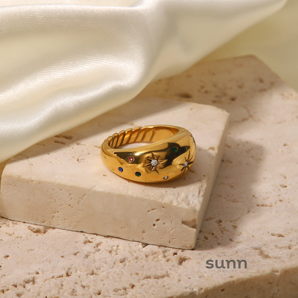 Raneem Six-Pointed Star Zircon Ring [YPC7X1KL]