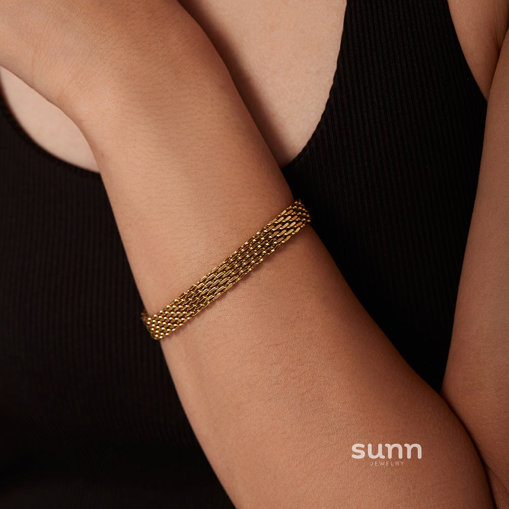 Raneem Wide Chain Bracelet [7YXJG1WL]