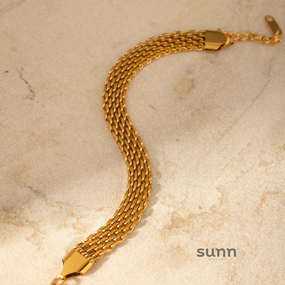 Raneem Wide Chain Bracelet [UYI2LNIX]