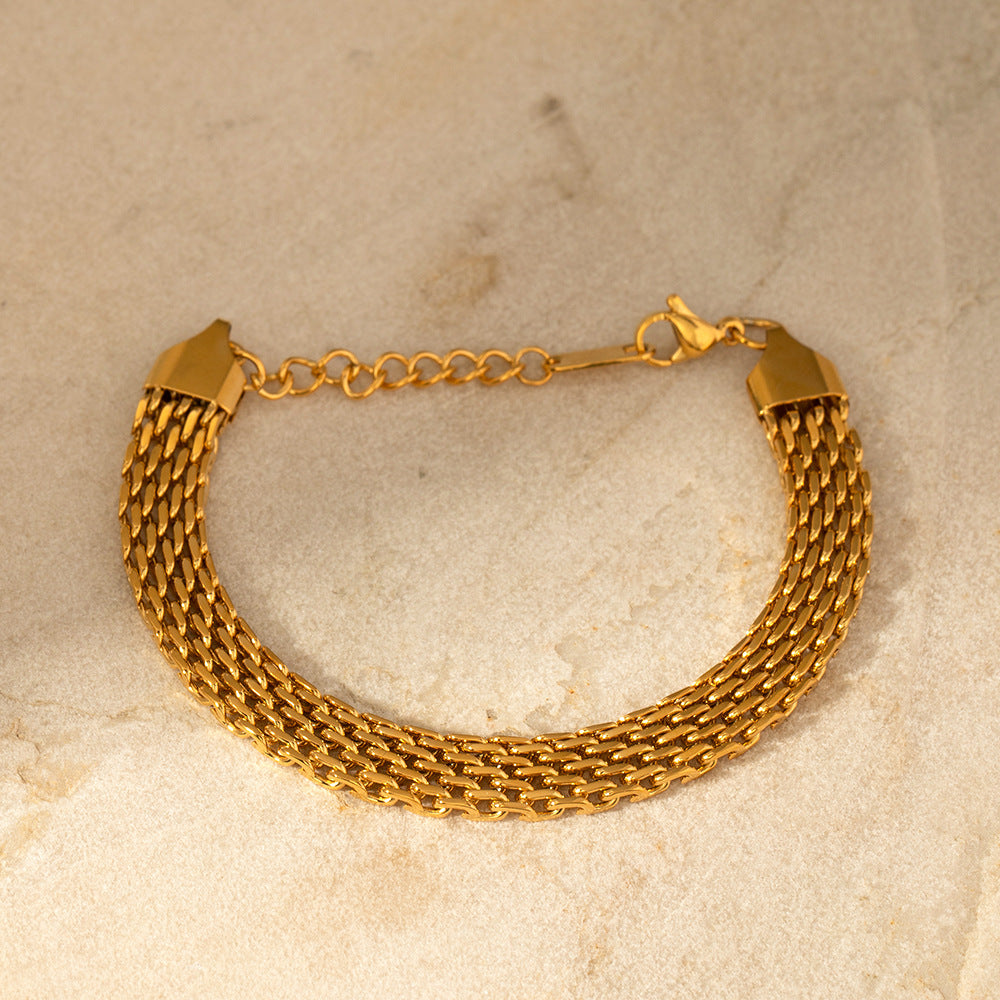 Raneem Wide Chain Bracelet [7YXJG1WL]