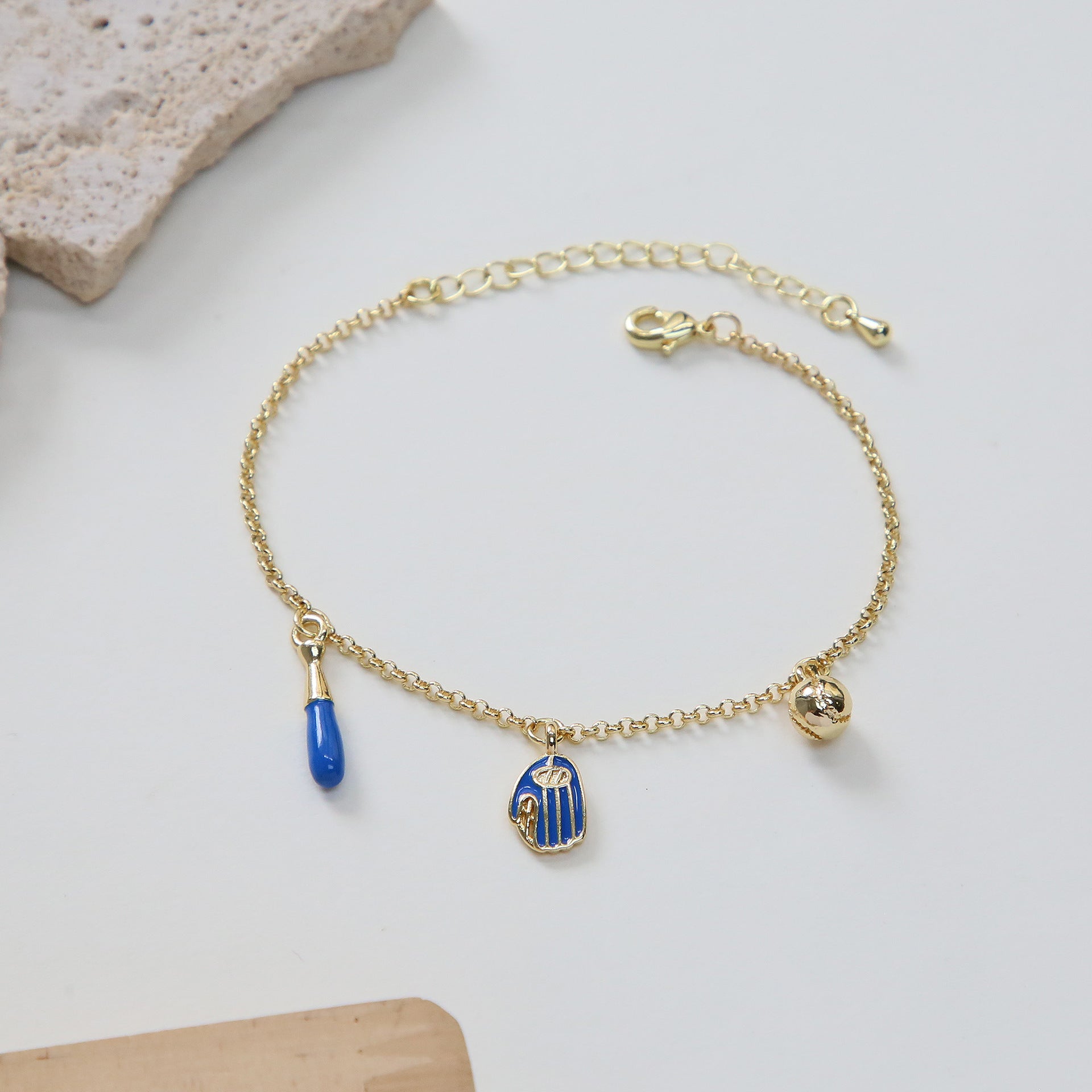 Raniyah Baseball Charm Bracelet [ME37G6WK]