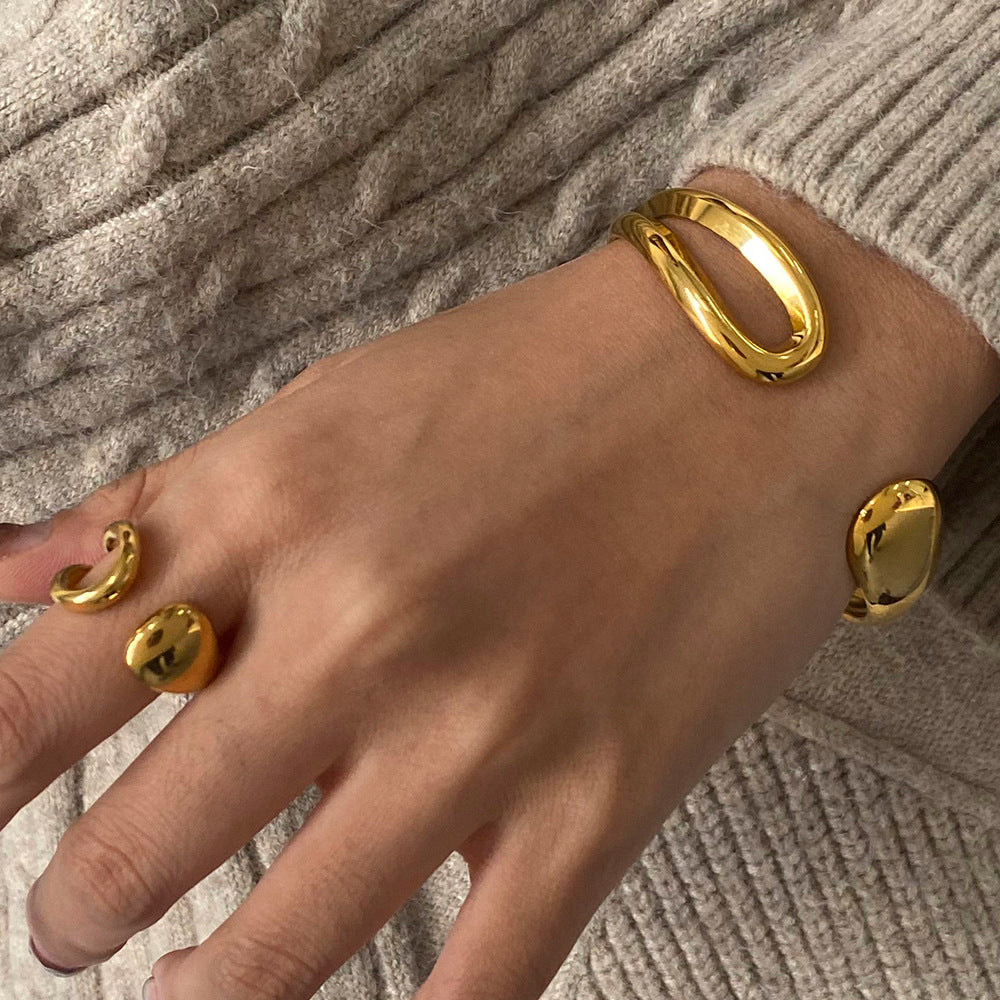 Ravenna Waterdrop Bracelet & Ring [E6UY4H8X]