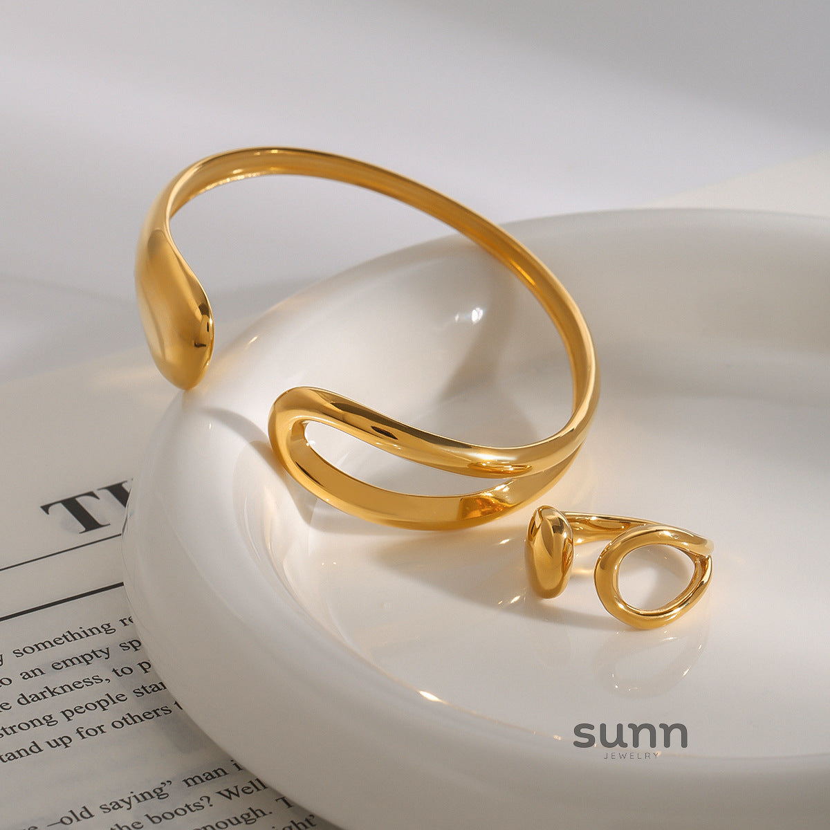 Ravenna Waterdrop Bracelet & Ring [YIUV3JJF]
