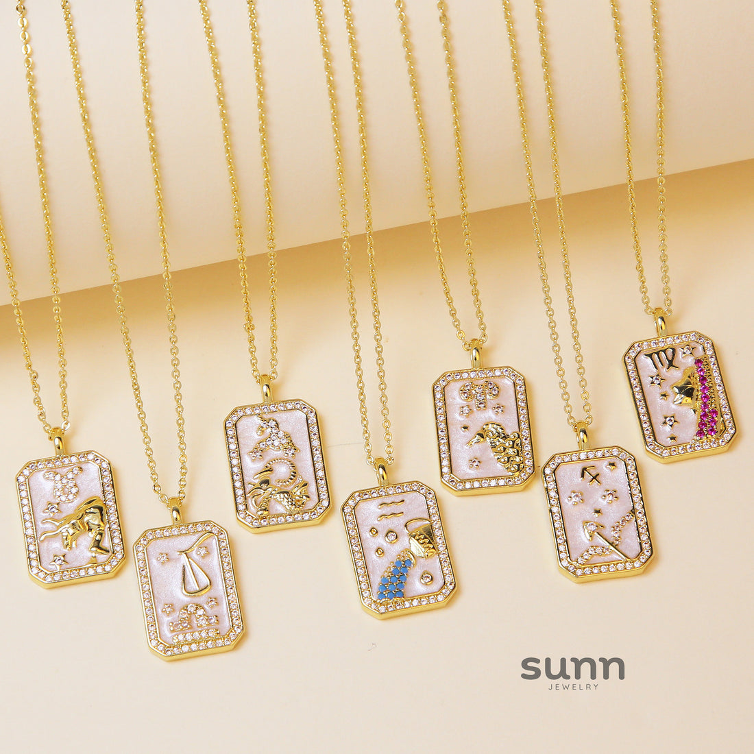 Ravenna Zodiac Square Necklace [YRVNENO5]