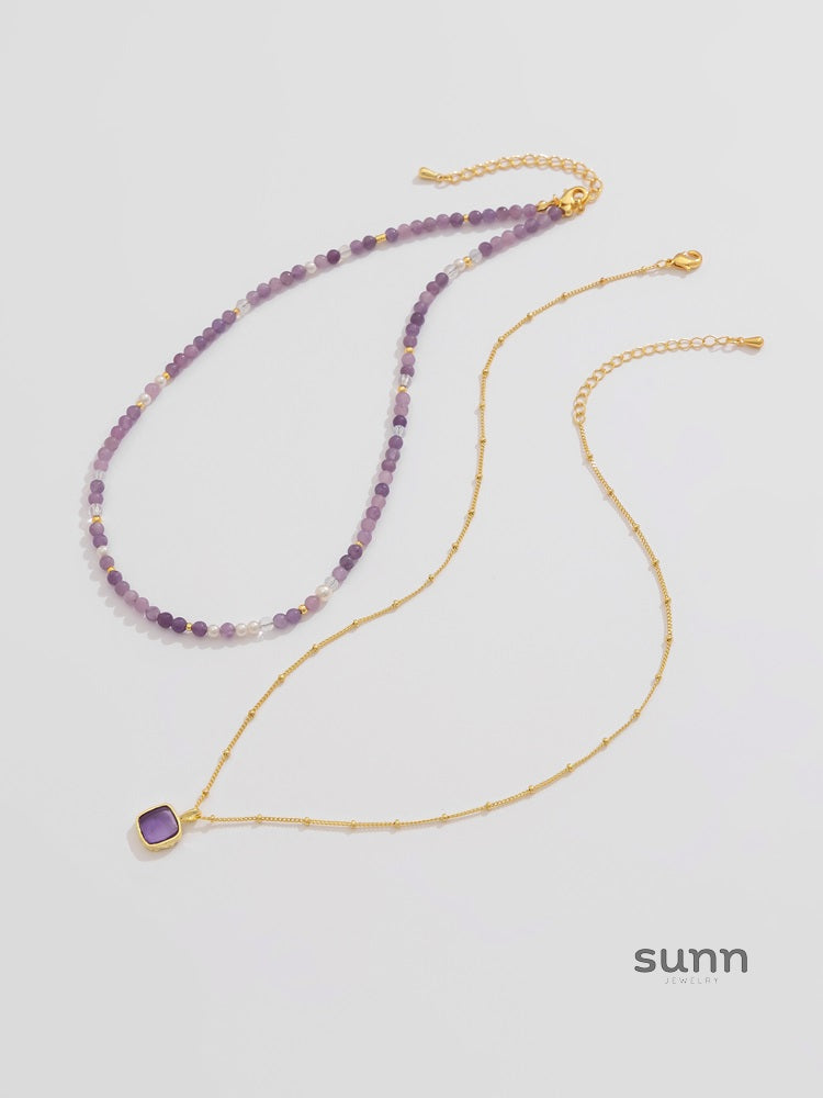 Raya Amethyst Layered Necklace [BLRBFZN3]