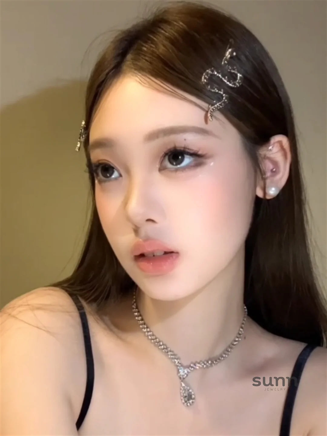 Rayah Serpent Hair Clip Necklace
