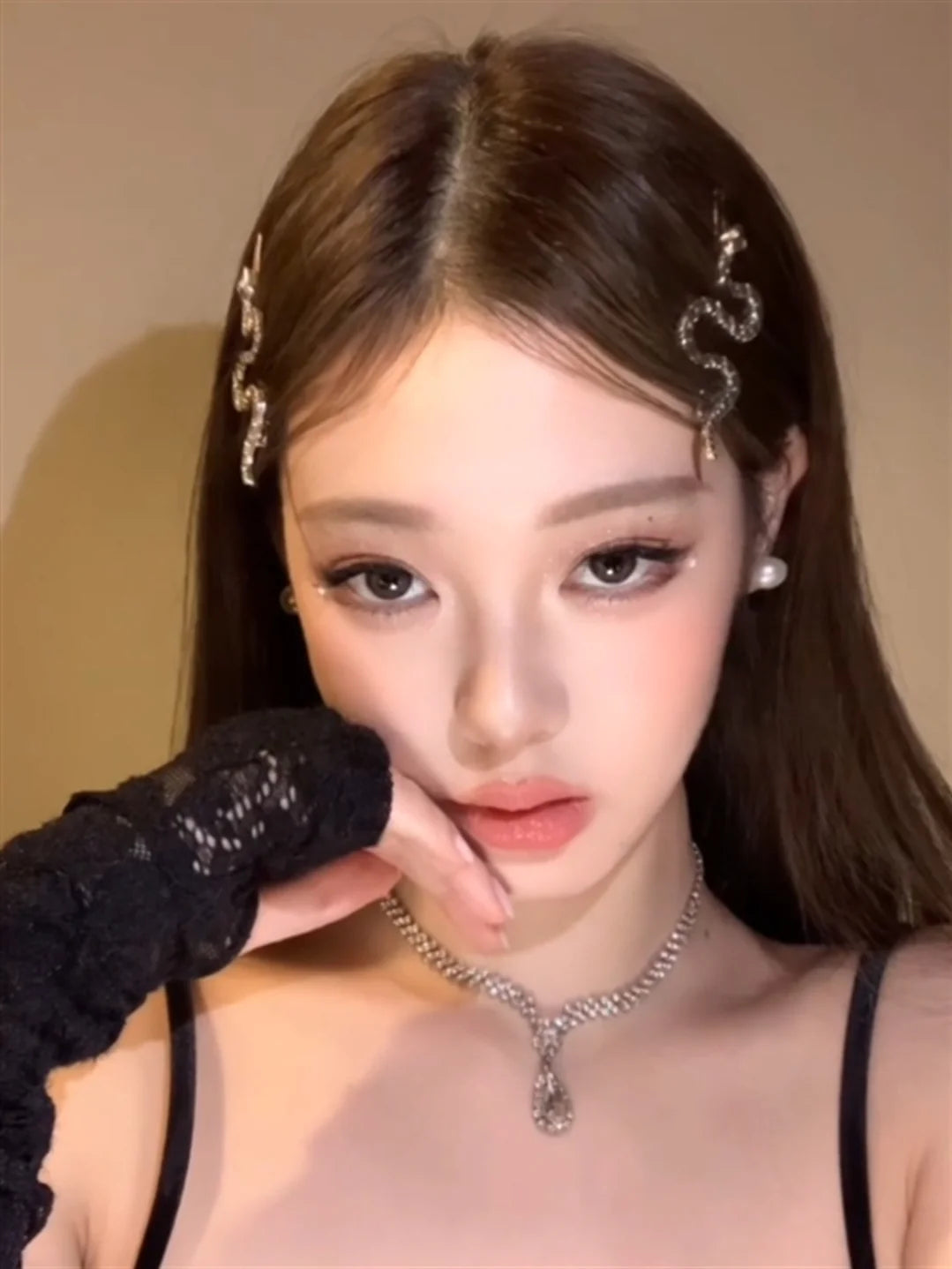Rayah Serpent Hair Clip Necklace