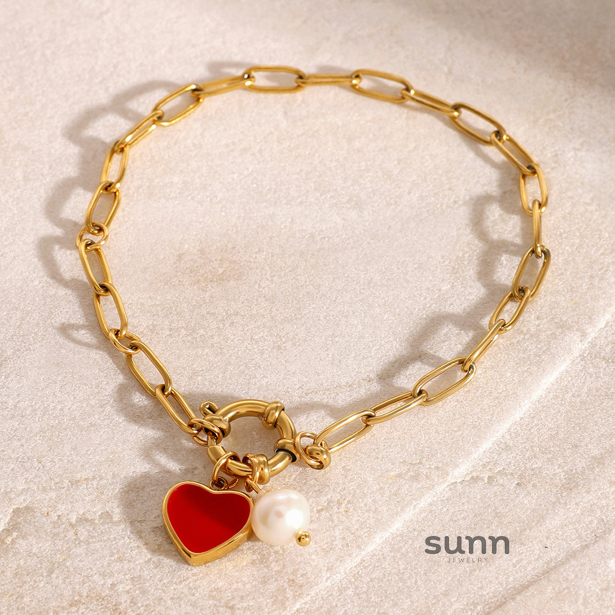 Rayan Pearl Heart Bracelet [CZXWH7SN]