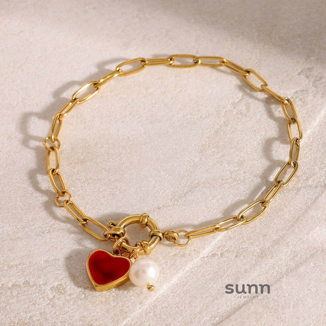 Rayan Pearl Heart Bracelet [HAXCATTG]