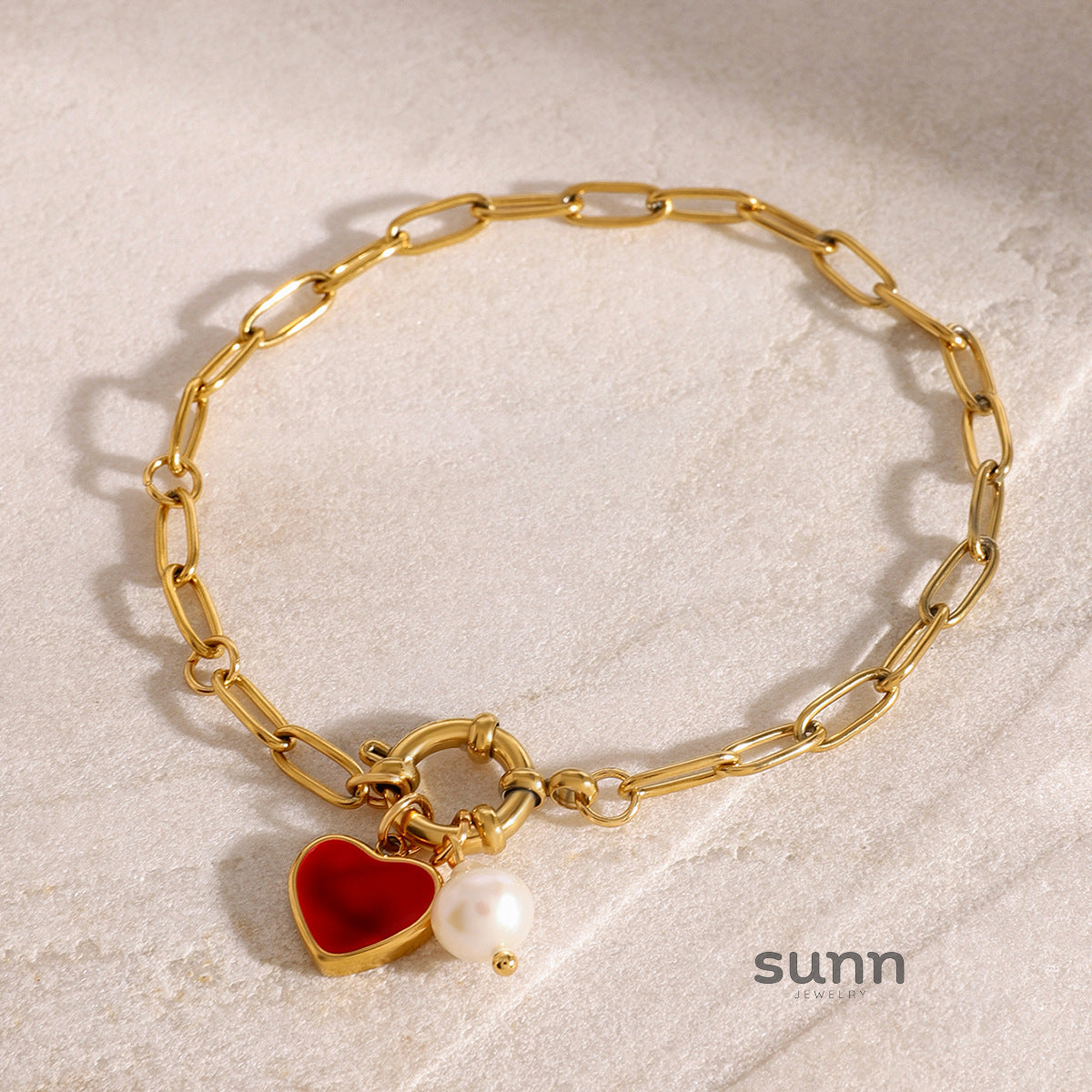 Rayan Pearl Heart Bracelet [OO0DQKP3]