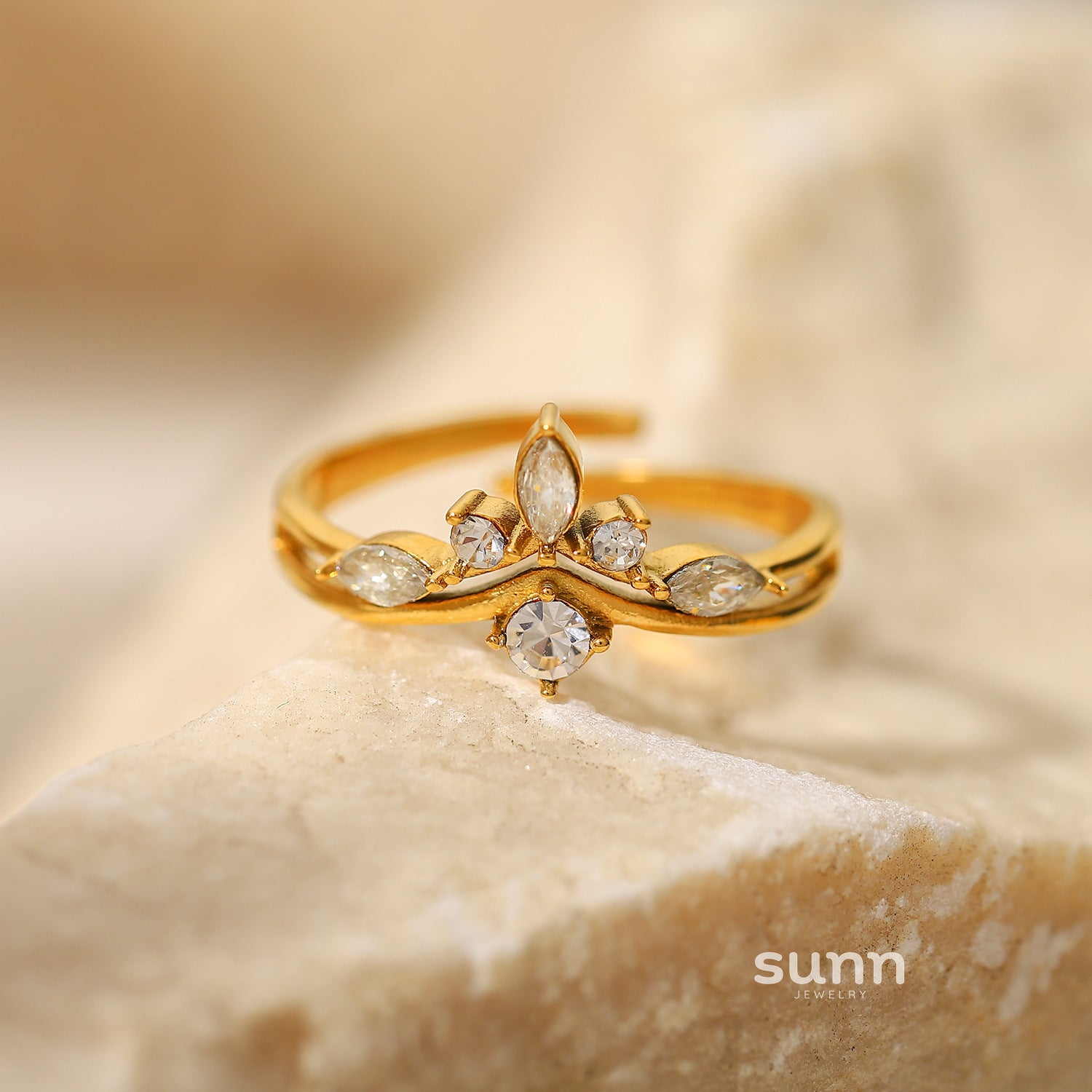 Rayana Gold Zircon Ring
