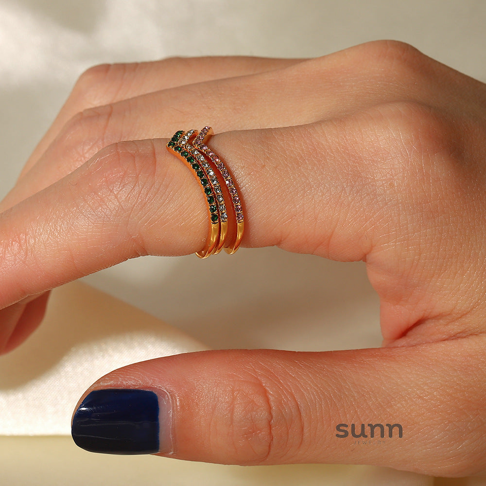 Rayana Gold Zircon Ring
