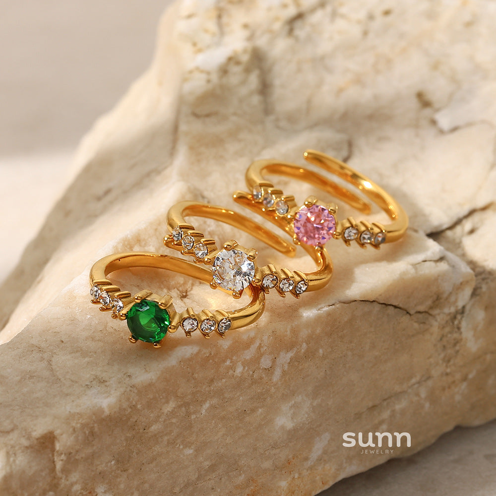 Rayana Gold Zircon Ring
