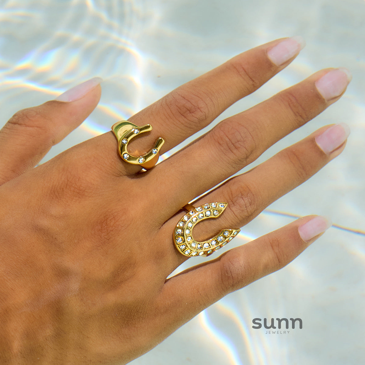 Rayelle Diamond Horseshoe Ring [KEHD15WS]